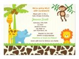 Baby Shower Invitations Zoo Animal theme Safari Jungle Zoo Baby Shower Invitations