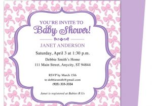 Baby Shower Invite Example Sample Baby Shower Invitations