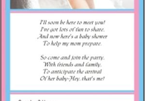 Baby Shower Invite Poem Baby Shower Invitations and Wording Examples