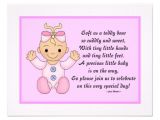 Baby Shower Invite Poem Girl Personalized Baby Shower Invitations Baby Girl 4 25" X 5 5