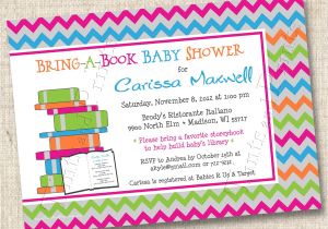 Baby Shower Invite Wording Bring A Book Bring A Book Baby Shower Invitation