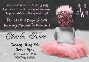 Baby Shower Invite Wording for Girl Baby Shower Invitation Wording for A Girl Cimvitation