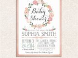 Baby Shower Invites Etsy Adore Baby Custom Baby Shower Invitation Card Floral by