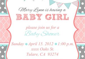 Baby Shower Invites Girl Baby Shower Invites for Girl
