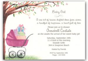 Baby Shower Invites Girl Foliage Girl Carriage Baby Shower Invitations Clearance