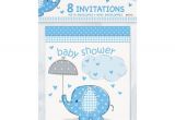 Baby Shower Invites Walmart Blue Elephant Baby Shower Invitations 8pk Walmart