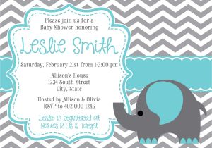 Baby Shower Invites with Elephants Baby Shower Invitations Elephant