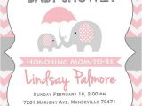 Baby Shower Invites with Elephants Pink Elephant Baby Shower Invitation Potlač