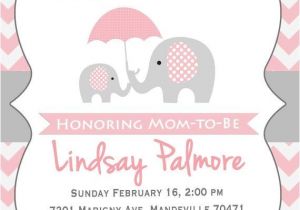 Baby Shower Invites with Elephants Pink Elephant Baby Shower Invitation Potlač