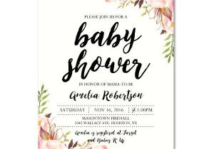 Baby Shower Invites with Photo Editable Pdf Baby Shower Invitation Diy – Elegant Vintage