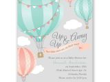 Baby Shower Invites with Photo Up Up & Away Petite Baby Shower Invitation