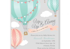 Baby Shower Invits Up Up & Away Petite Baby Shower Invitation
