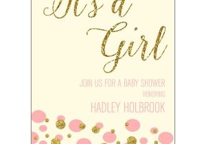 Baby Shower Its A Girl Invitations Free Bubbles Its A Girl Gilt Baby Shower Invitations