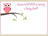 Baby Shower Its A Girl Invitations Free Free Printable Girl S Owl Baby Shower Invitations