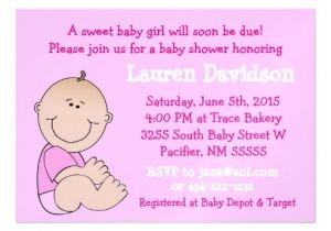 Baby Shower Magnet Invitations Baby Girl Pink Baby Shower Magnetic Invitation