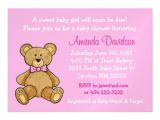 Baby Shower Magnet Invitations Teddy Bear Pink Baby Shower Magnetic Invitation
