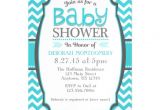 Baby Shower Magnet Invitations Turquoise Teal Chevron Magnetic Baby Shower Invite