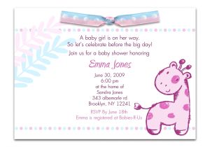 Baby Shower Poem Invites Girl Baby Shower Invitation Wording for A Girl
