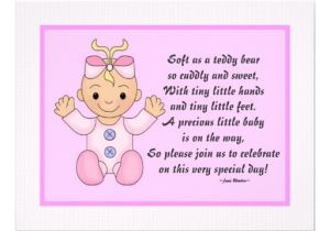 Baby Shower Poem Invites Girl Personalized Baby Shower Invitations Baby Girl 4 25" X 5 5