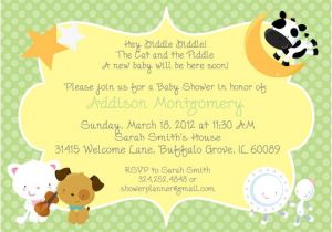 Baby Shower Rhyme Invite Nursery Rhymes Baby Shower Invitation Printable by