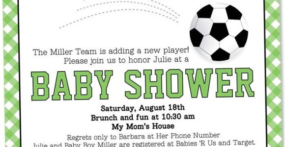 Baby Shower soccer Invitations soccer Baby Shower Invitation