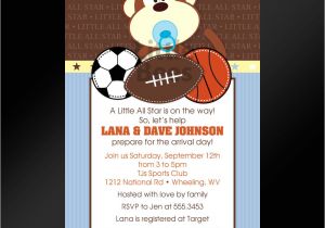 Baby Shower Sports Invitations 20 Jungle Sports themed Baby Shower or by Littlebeesgraphics