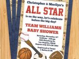 Baby Shower Sports Invitations All Star Sports Baby Shower Invitation by eventfulcards