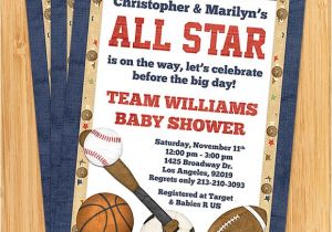 Baby Shower Sports Invitations All Star Sports Baby Shower Invitation by eventfulcards