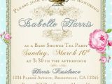 Baby Shower Tea Party Invitation Wording Tea Party Baby Shower Tea Party Invitation Floral by