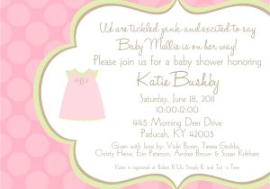 Baby Shower Verbiage Invites Baby Shower Invitation Wording for A Girl