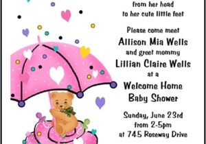 Baby Welcome Party Invitation Templates Welcome Home Baby Invitations Wording Cobypic Com