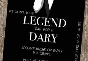 Bachelor Party Invitation Template Bachelor Party Invite Legendary Himym