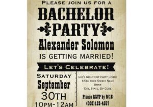 Bachelor Party Invite Sayings Vintage Country Bachelor Party Invitation