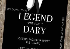 Bachelor Party Invites Funny Bachelor Party Invite Legendary Himym