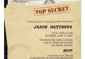 Bachelor Party Invites Funny Funny top Secret Bachelor Party Invitations Zazzle