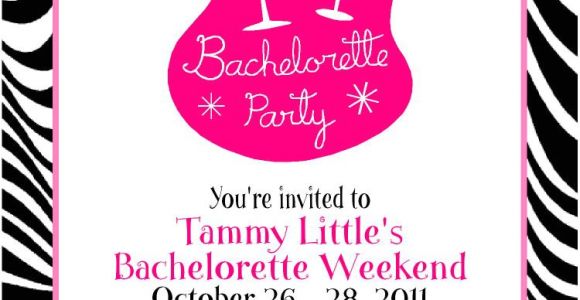 Bachelorette Party Invitation Examples Zebra Print Bachelorette Party Invitation Card Sample
