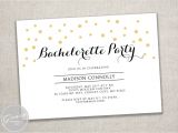 Bachelorette Party Invitation Templates Microsoft Printable Gold Black Bachelorette Party Invite Template Gold