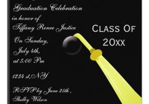 Back Of Graduation Invitation Graduation Hat Back Graduation Party Invitation Zazzle Com