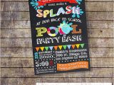 Back to School Pool Party Invitation Back to School Pool Party Invitation Pool Party Splash Bash