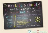 Back to School Pool Party Invitation Pin by Allison Porretto On Girls Pinterest