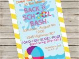 Back to School Pool Party Invitation Pool Party Invitation Piy File Back to School Party