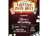 Backyard Movie Party Invitation Backyard Movie Night Birthday Party Invitation Zazzle Com Au