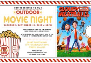 Backyard Movie Party Invitation Outdoor Movie Night Invitation Template Outdoor