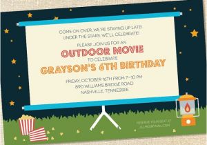 Backyard Movie Party Invitation Outdoor Movie Night Invitation Wording Outdoor Furniture