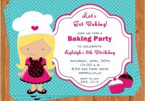 Baking Birthday Party Invitations Free Baking Party Invitation Kids Birthday Printable
