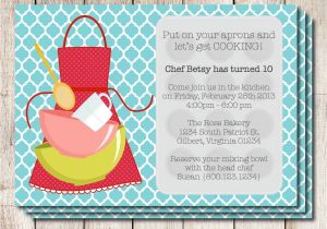 Baking Birthday Party Invitations Free Cooking Party Invitation Baking Party Invitation Printable