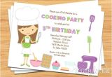 Baking Birthday Party Invitations Free Kids Baking Birthday Party Invitation Printable