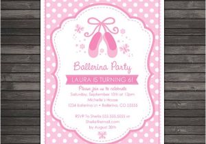 Ballerina Birthday Invitations Free Ballerina Birthday Invitation Pink Birthday Invitation