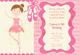 Ballerina Birthday Invitations Free Chandeliers & Pendant Lights