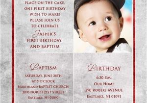 Baptism and Birthday Invitation Wordings First Birthday Invitation Wordings for Baby Boy Yourweek